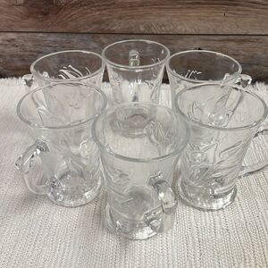 Studio Crystal by Studio Silversmiths, 6 crystal Irish or Spanish coffee mugs